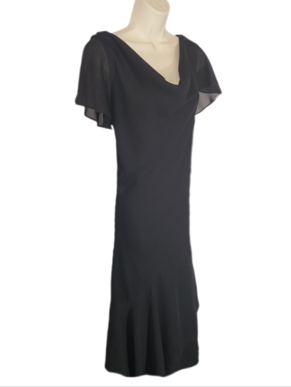 Liz Baker Cowl Neck Black Dress Plus Size 22